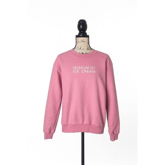 Museum of Ice Cream Pink Crewneck Sweatshirt Size S White Lettering - Picture 1 of 6